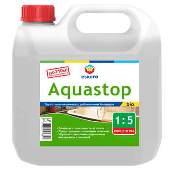 картинка Грунт акриловый с фунгицидными и альгицидными свойствами, концентрат 1:5  "Eskaro Aquastop Bio" от магазина Тендент