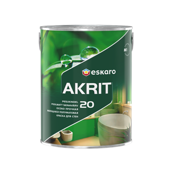 картинка Краска акрилатная п/м интерьерная с высокой устойчивостью к мытью и истиранию "Eskaro   Akrit-20  ОСНОВА TR" от магазина Тендент