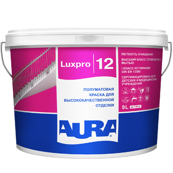 картинка Полуматовая краска для высококачественной отделки  "AURA   LUXPRO 12 основа TR" от магазина Тендент