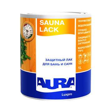 картинка Лак для бань и саун "AURA Sauna Lack" магазин Тендент являющийся официальным дистрибьютором в России картинка Лак для бань и саун "AURA Sauna Lack" от магазина Тендент