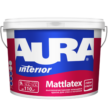 картинка Краска моющаяся для стен и потолков "AURA MATTLATEX, основа TR" от магазина Тендент