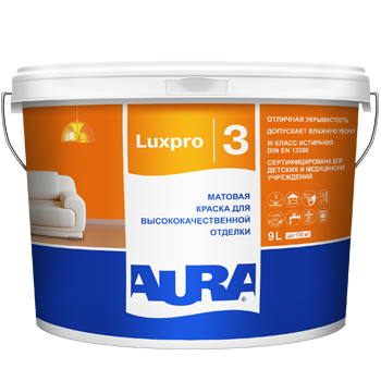 картинка Матовая краска для высококачественной отделки "AURA  LUXPRO 3, основа TR" от магазина Тендент