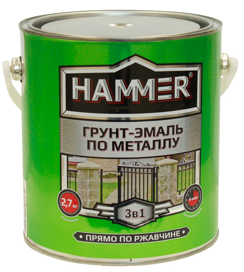 картинка Грунт-эмаль по металлу HAMMER light от магазина Тендент