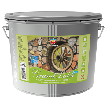 картинка Полуматовый водоразбавимый лак для камня "Eskaro Granit Lakk Aqua" от магазина Тендент