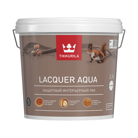 картинка Лак интерьерный LACQUER AQUA полуглянцевый от магазина Тендент