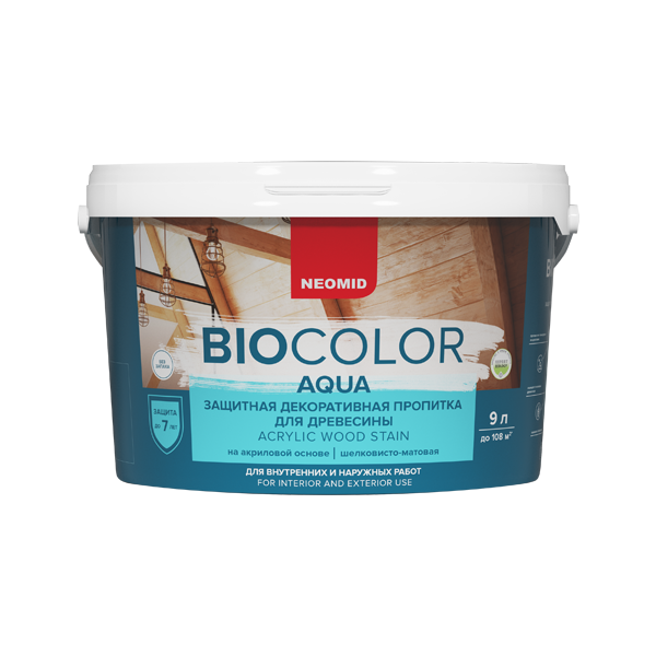 картинка NEOMID Bio Color AQUA  Акриловый декоративный деревозащитный состав от магазина Тендент