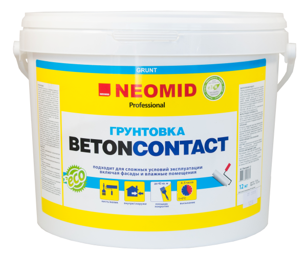 картинка NEOMID BetonContact professional Адгезионный грунт по бетону и штукатурке от магазина Тендент