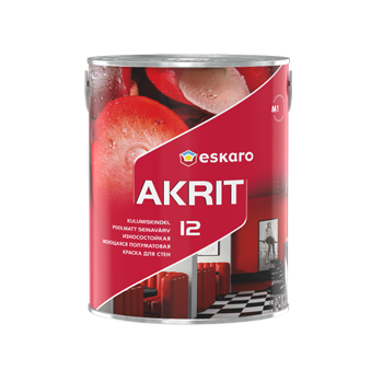 картинка Износостойкая моющаяся полуматовая краска для стен "Eskaro Akrit-12" магазин Тендент являющийся официальным дистрибьютором в России картинка Износостойкая моющаяся полуматовая краска для стен "Eskaro Akrit-12" от магазина Тендент