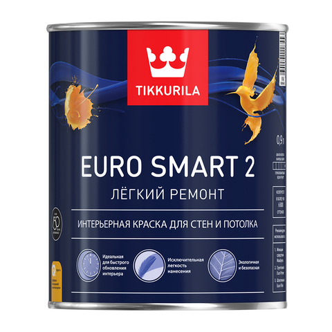картинка Краска интерьерная EURO SMART 2 глубоко матовая от магазина Тендент